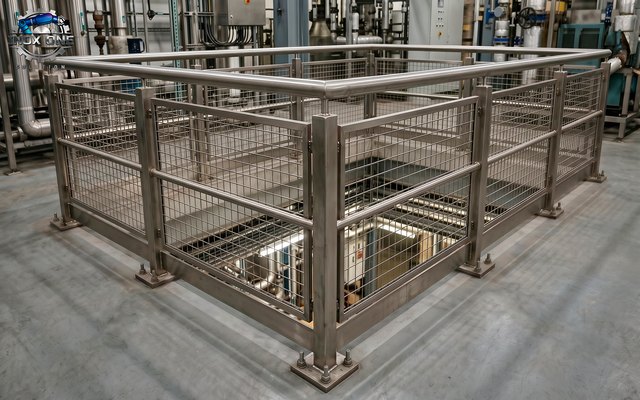Parapetto inox per area tecnica